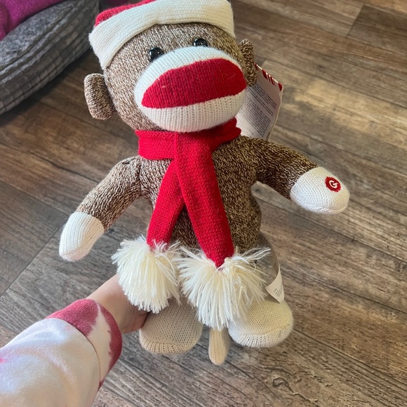 Monkey Town Christmas sock monkey - Picture 4 of 13